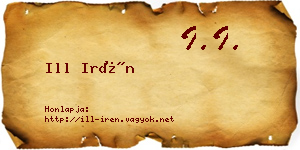 Ill Irén névjegykártya